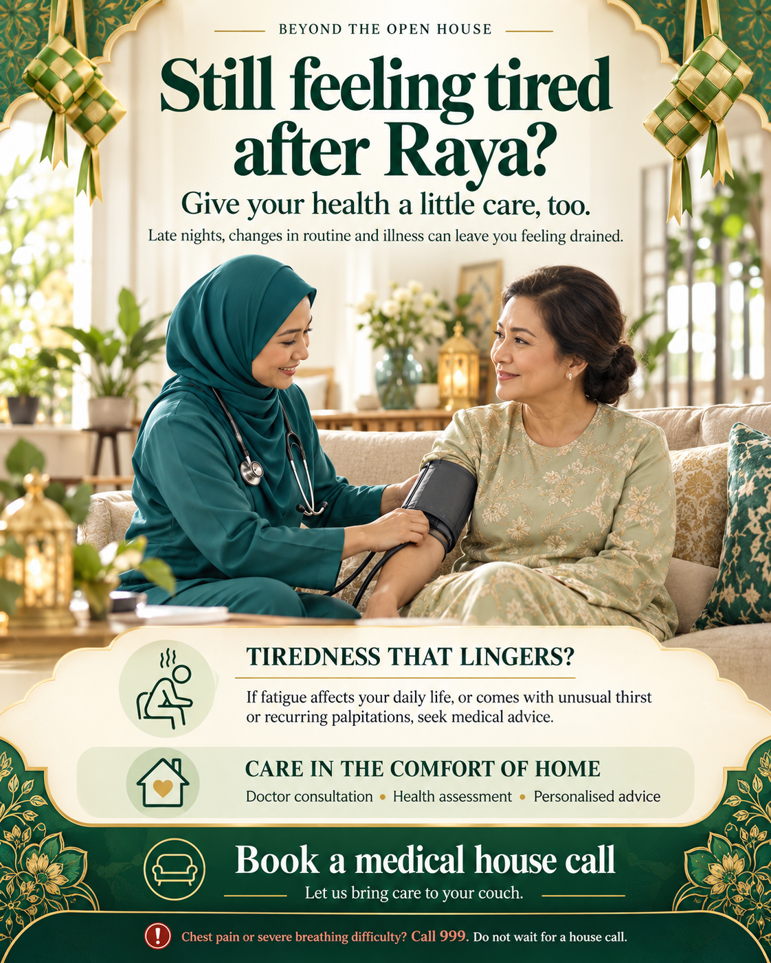 Doctor providing care at home