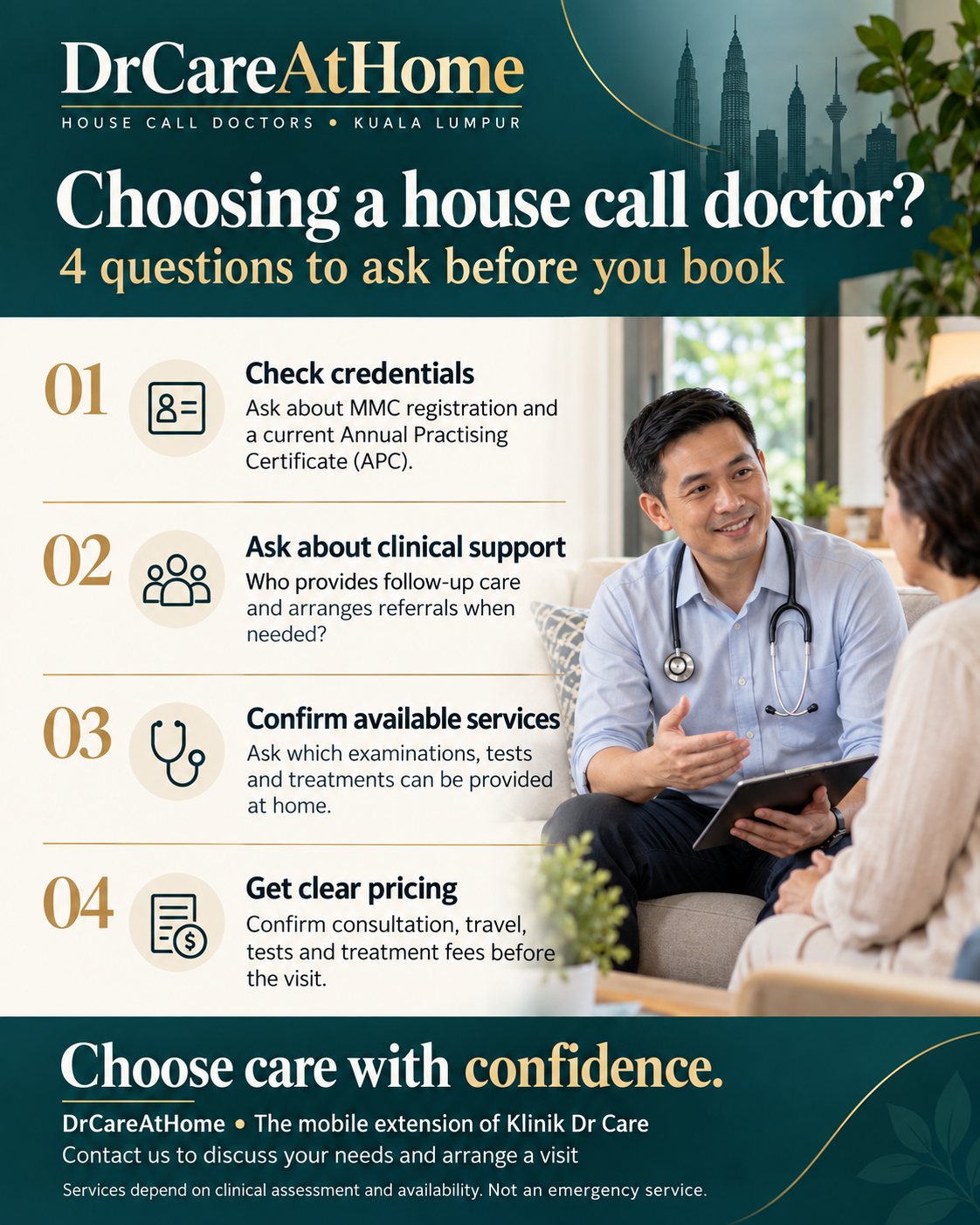 Choosing a doctor for a house call